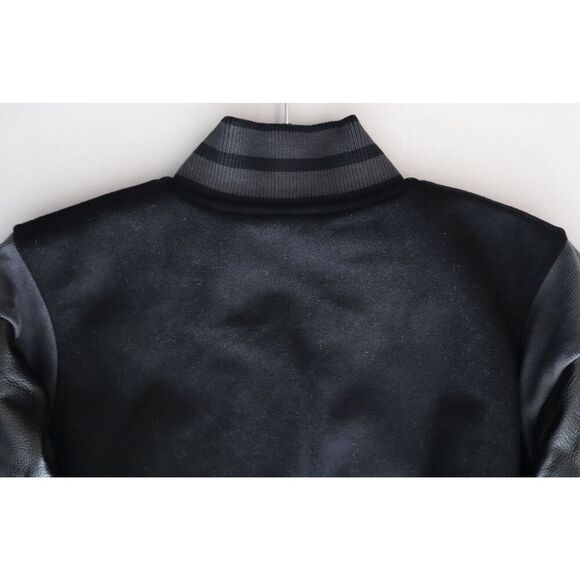 Nike FN3672-010 Women's Sz S Black Oversized Wool/Leather Destroyer Jacket - Picture 7 of 14